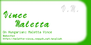 vince maletta business card